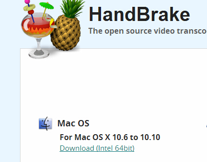 handbrake for mac 10.11.1