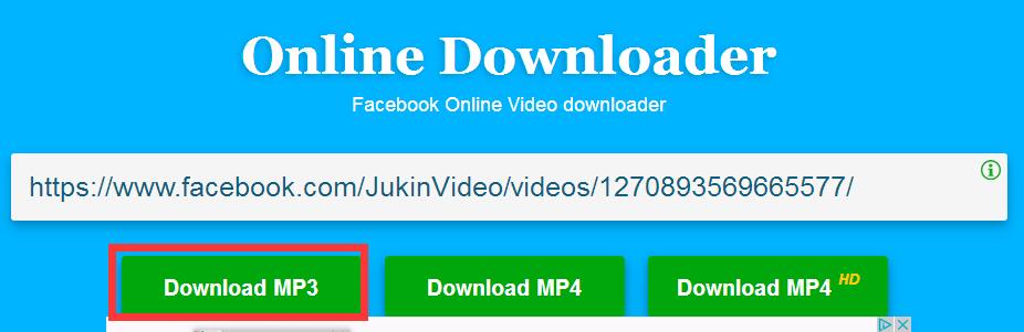 fb to mp3 converter online
