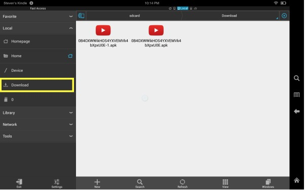 down youtube app to kindle fire